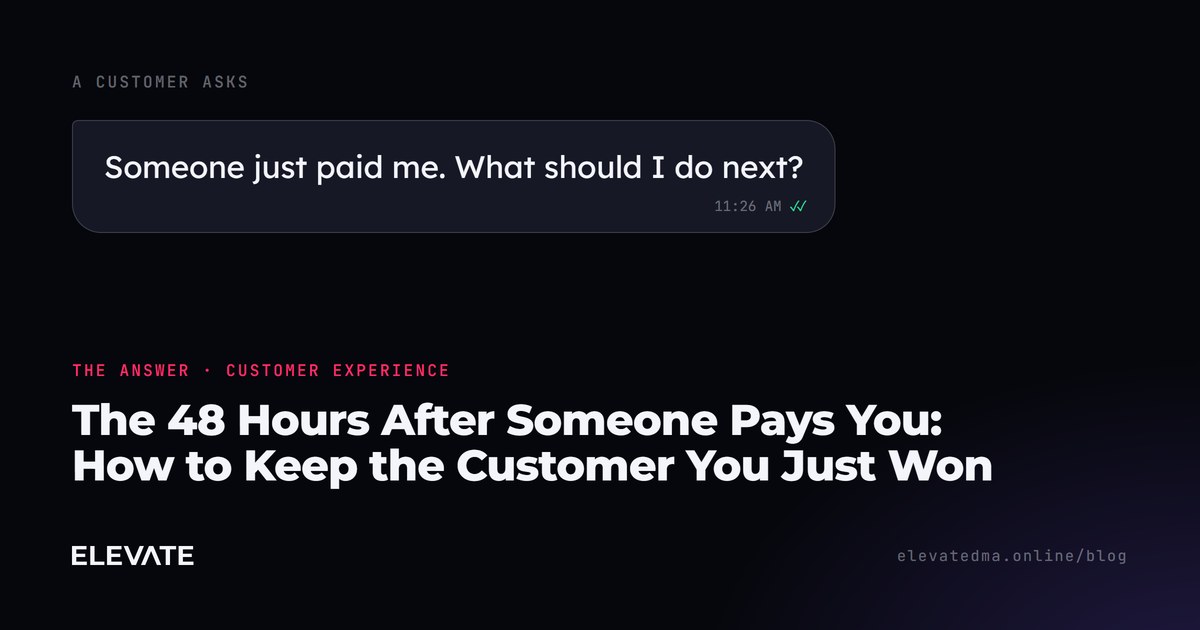 The 48 Hours After Someone Pays You: How to Keep the Customer You Just Won