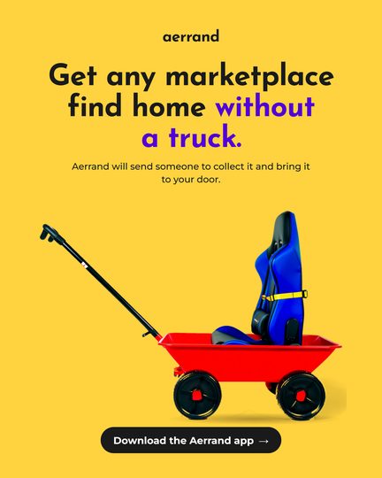 Aerrand advert: get any marketplace find home without a truck
