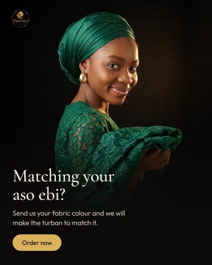 Turbans by Veev advert: matching your aso ebi?